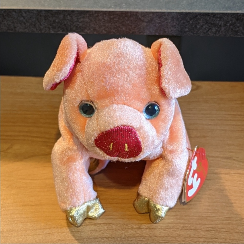 3/$12! Ty Beanie Baby - "PIG" Chinese Zodiac Sign - NWT!
